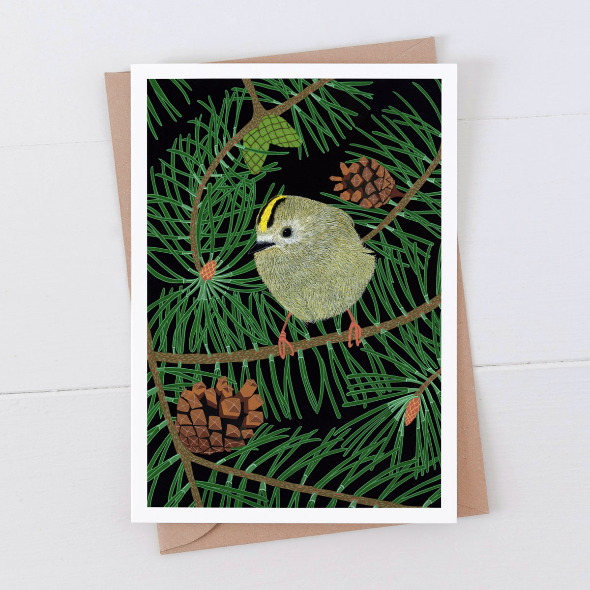 Goldcrest Garden Bird Greeting Card