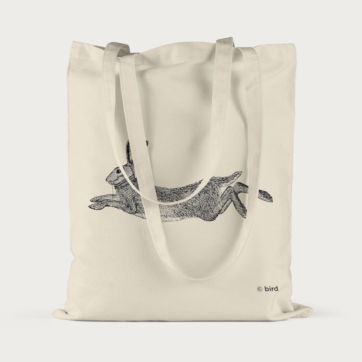 Hare Screen Printed Cotton Tote Bag