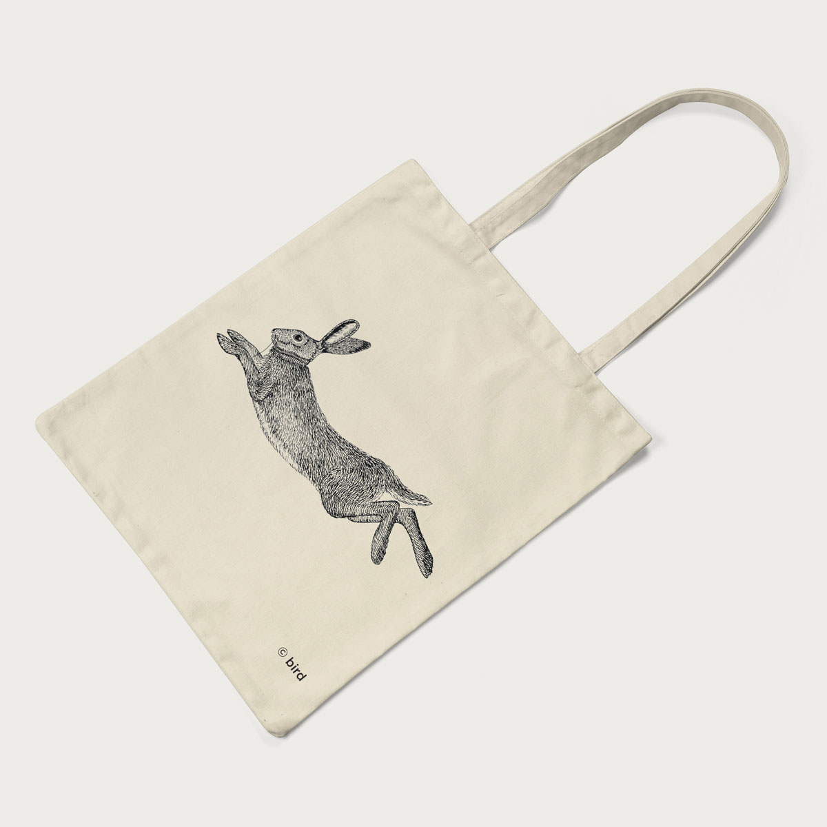 Hare Screen Printed Cotton Tote Bag