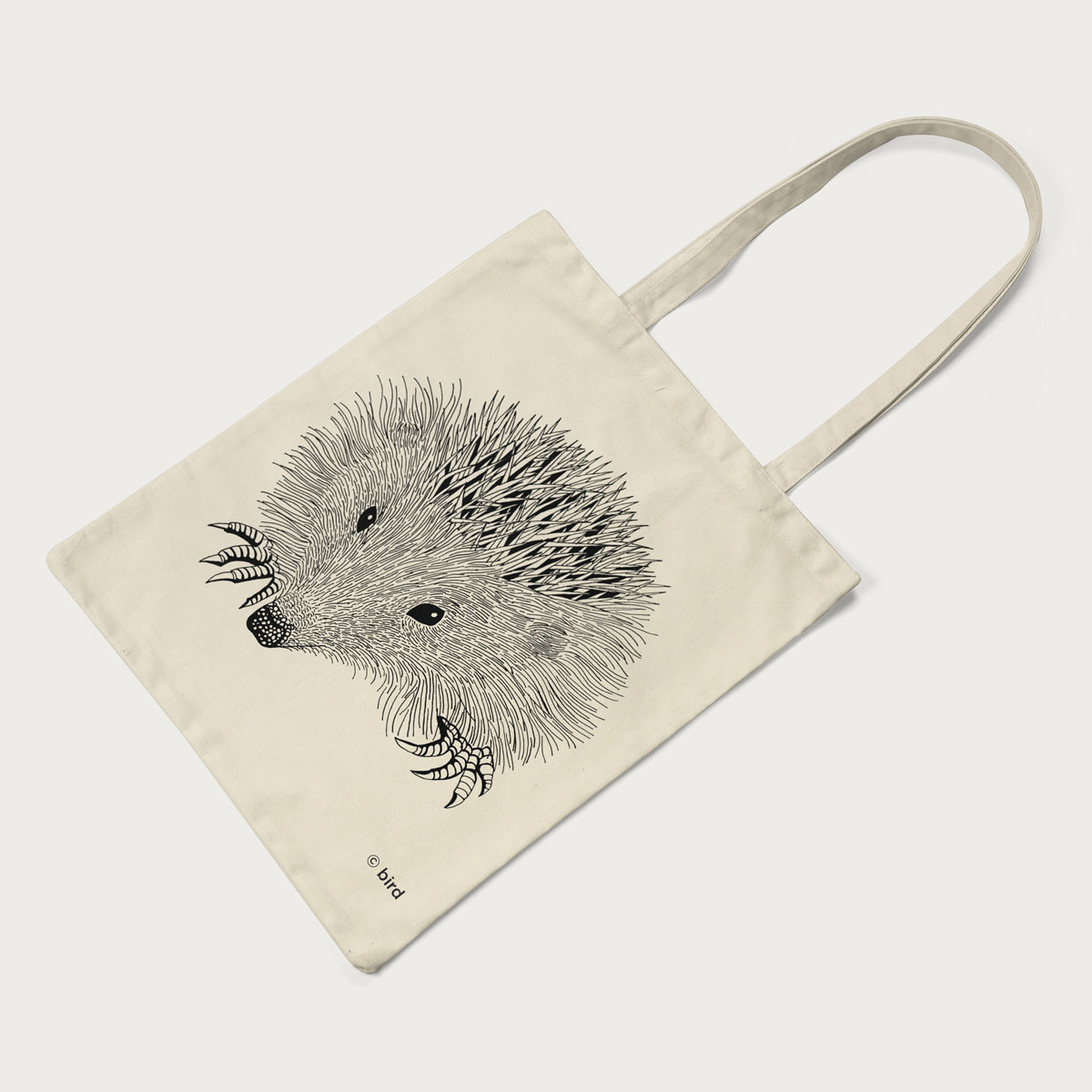 Hedgehog Screen Printed Cotton Tote Bag