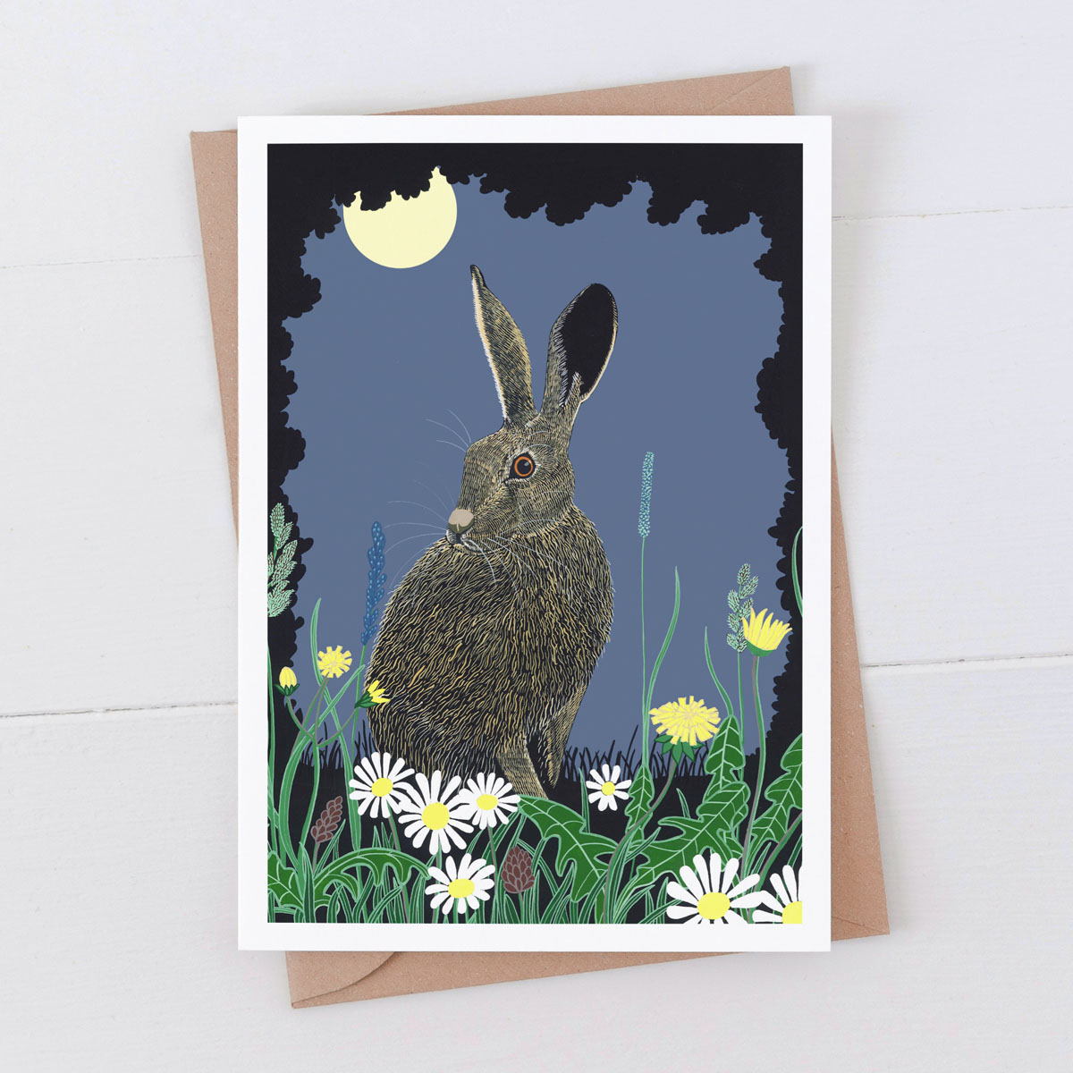 Night Hare Greeting Card