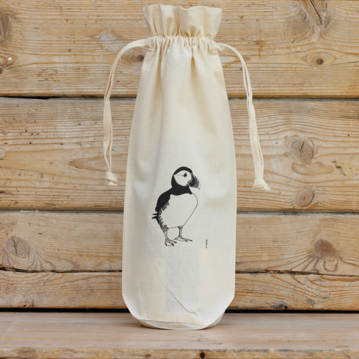 Puffin Cotton Bottle Gift Bag