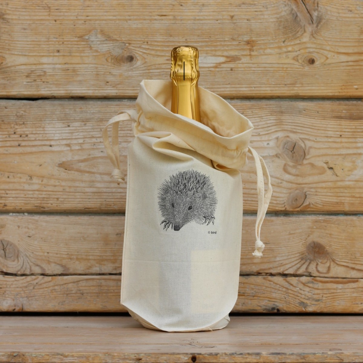 Hedgehog Cotton Bottle Gift Bag