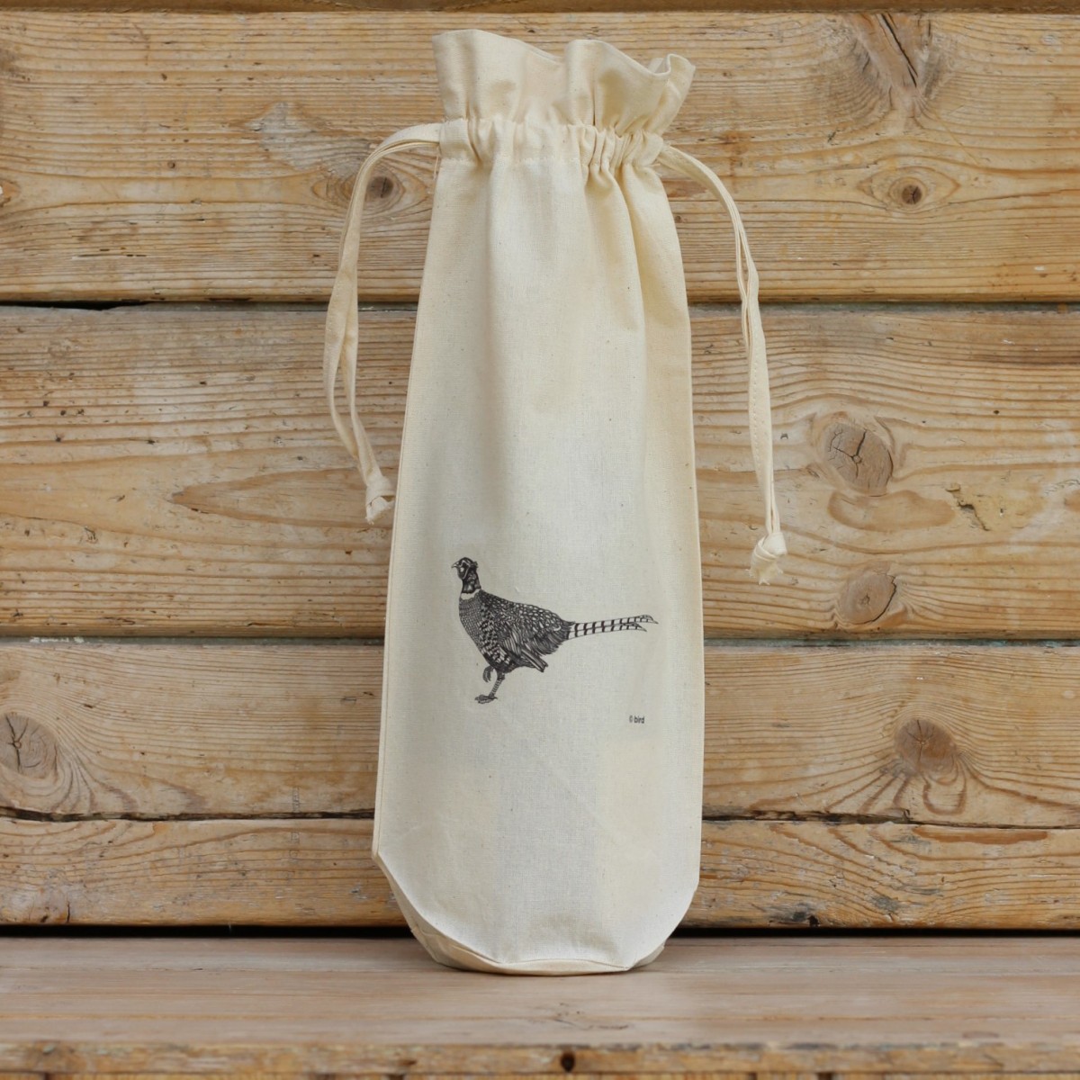 Pheasant Cotton Bottle Gift Bag