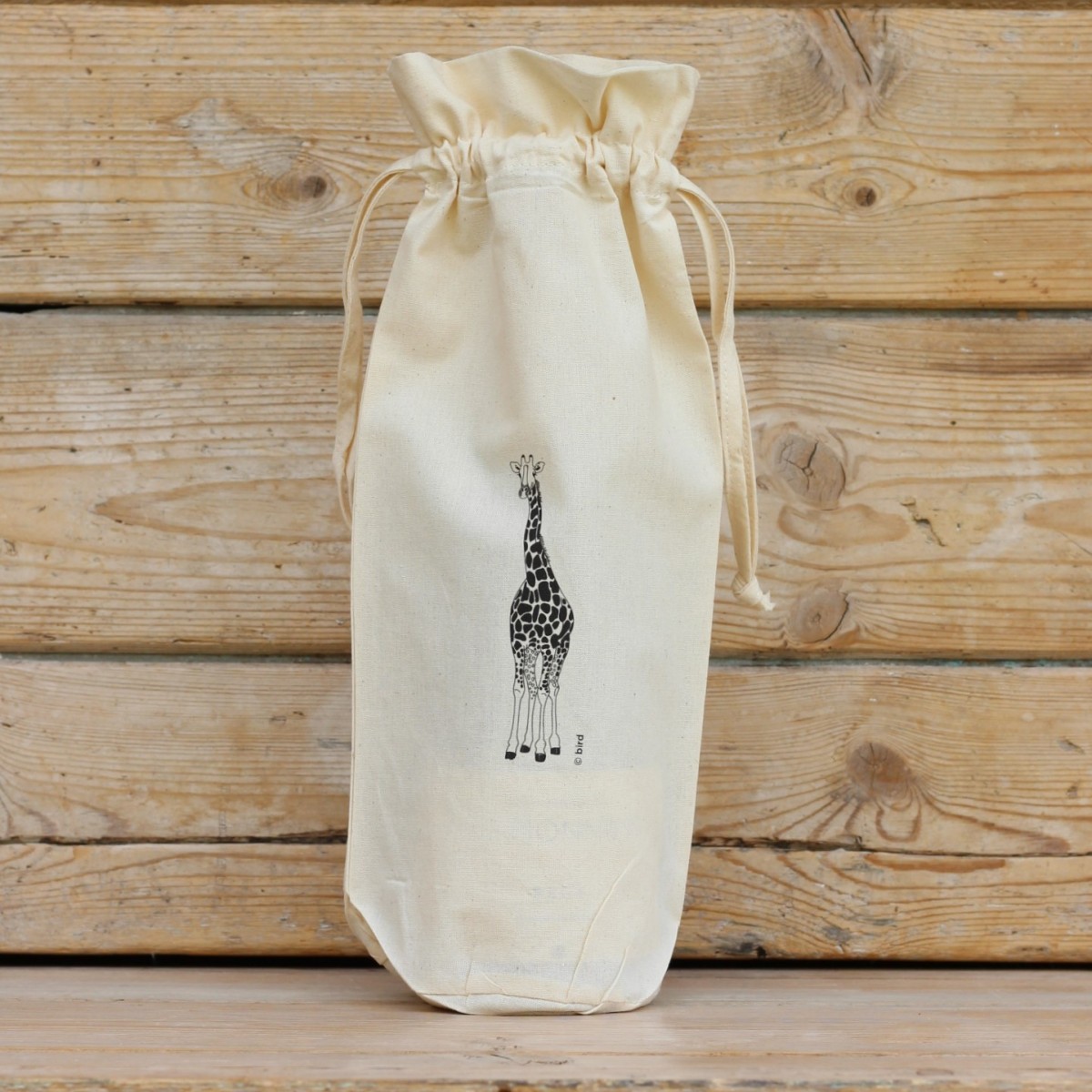 Giraffe Cotton Bottle Gift Bag