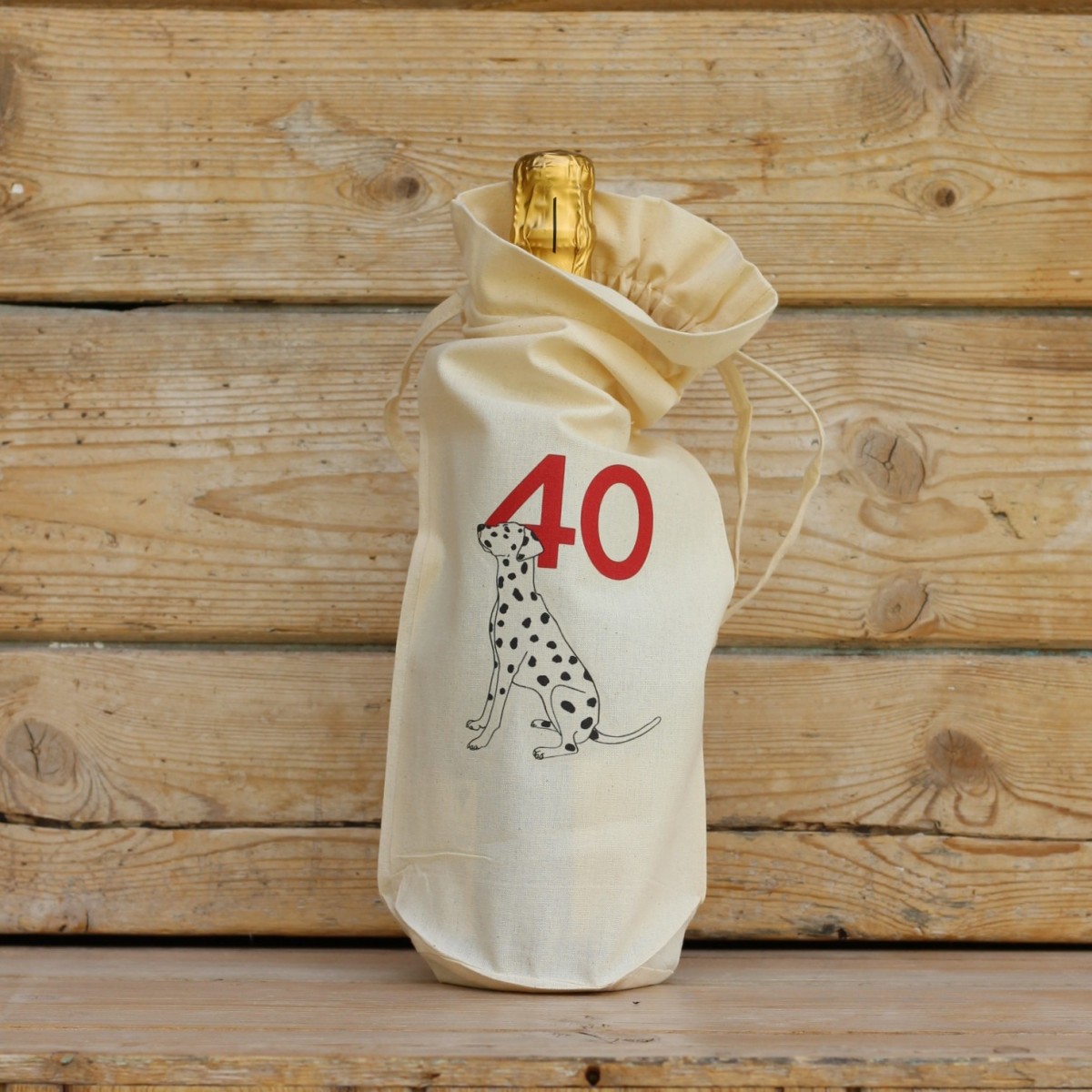 Age Forty Cotton Bottle Gift Bag