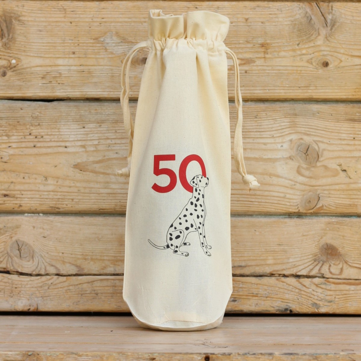Age Fifty Cotton Bottle Gift Bag