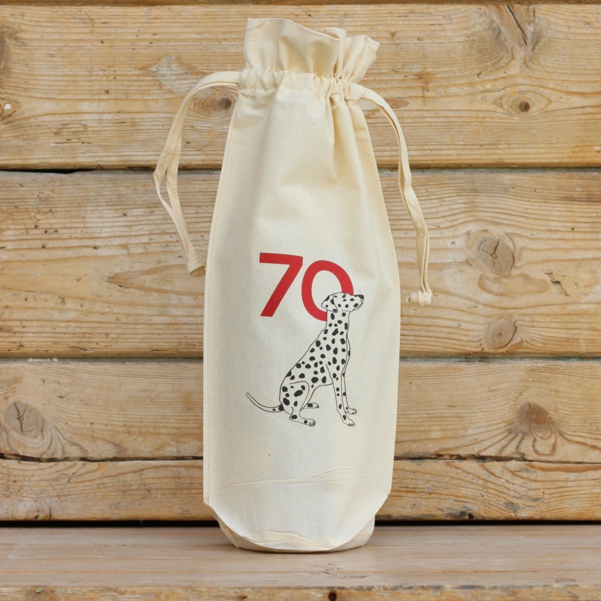 Age Seventy Cotton Bottle Gift Bag