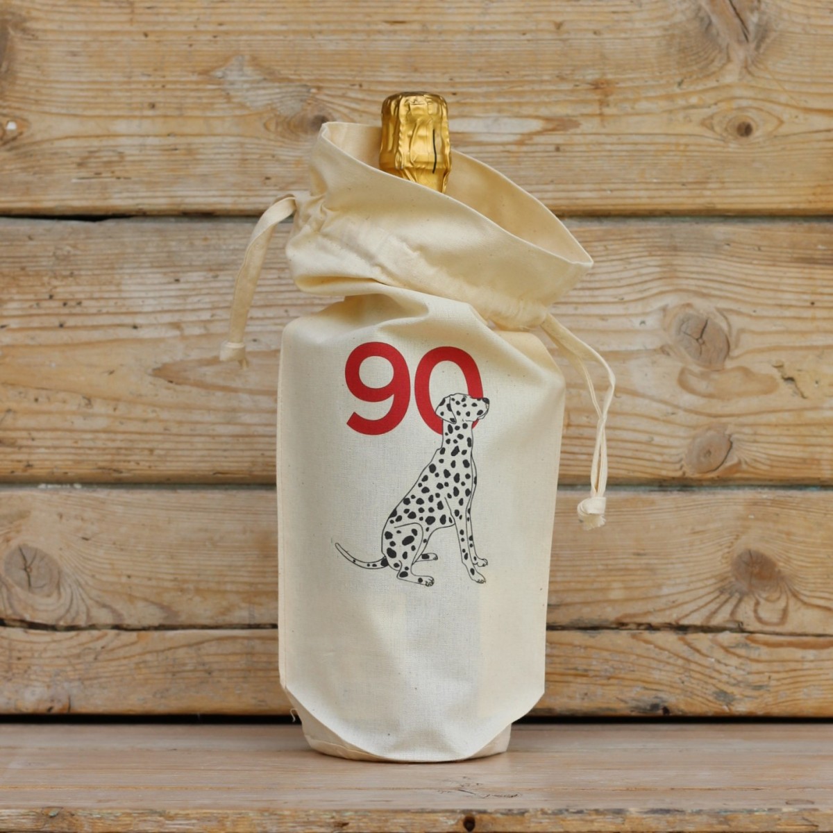 Age Ninety Cotton Bottle Gift Bag