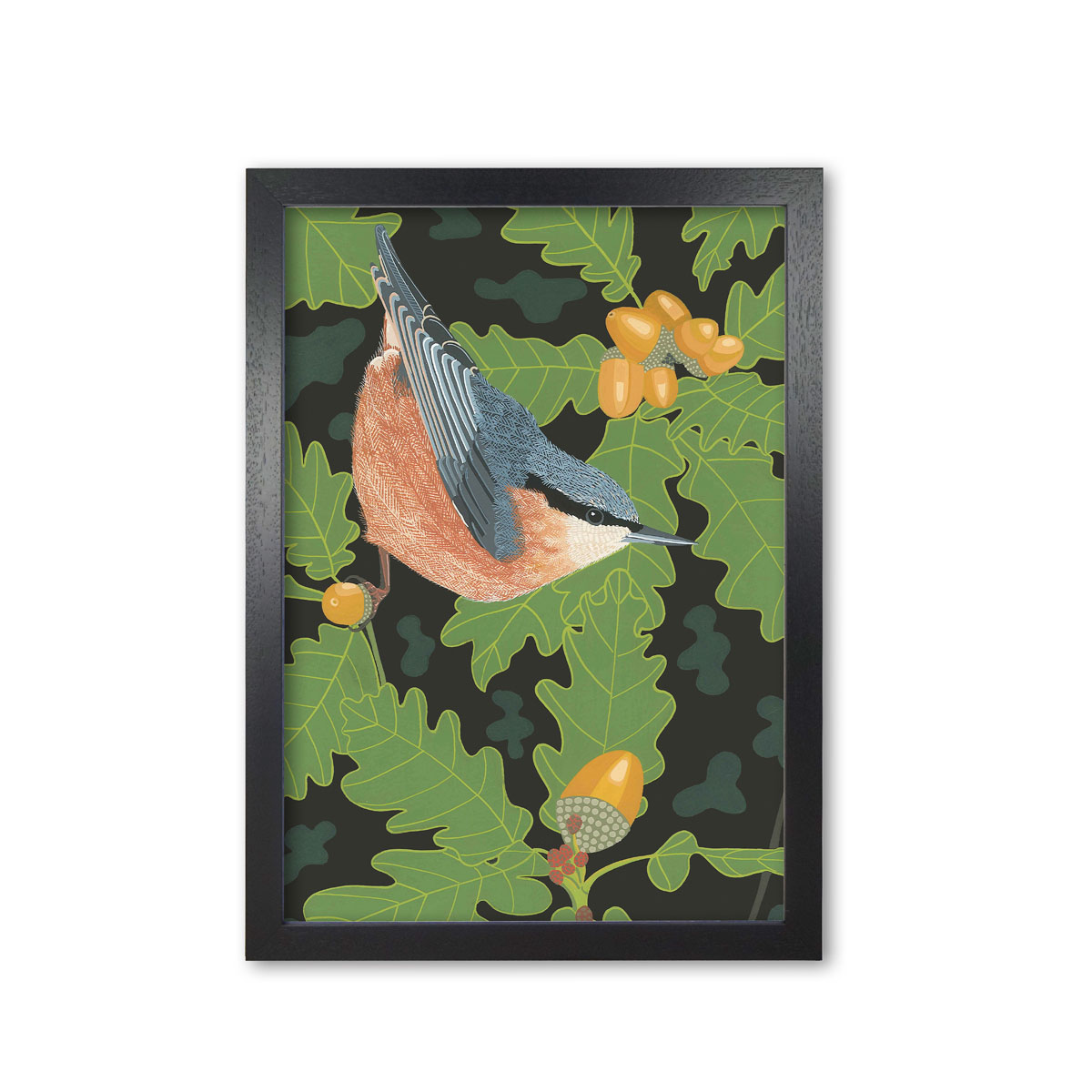 Nuthatch Garden Bird Mounted And Framed Print