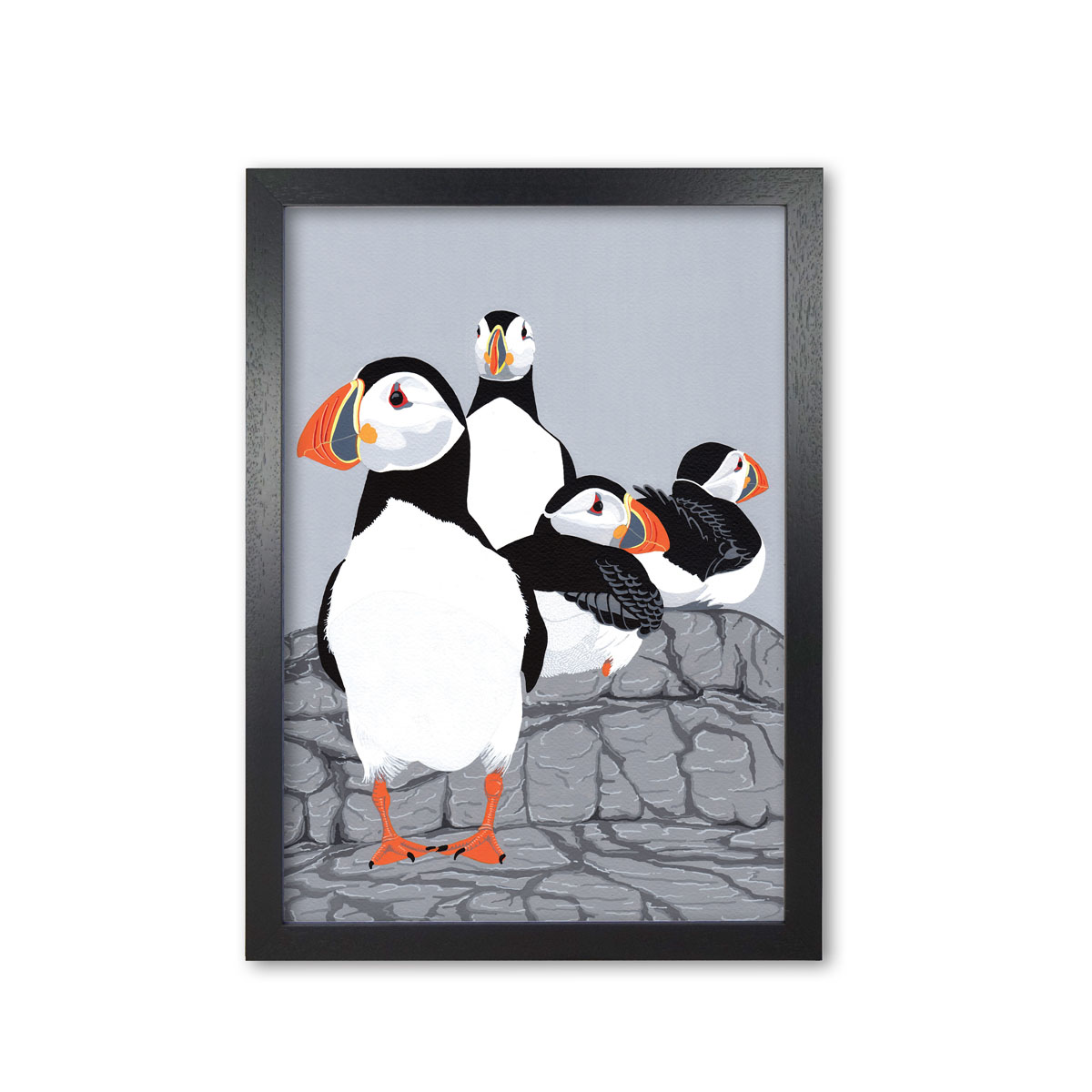 Puffinry Puffin Painted Art Print By Bird