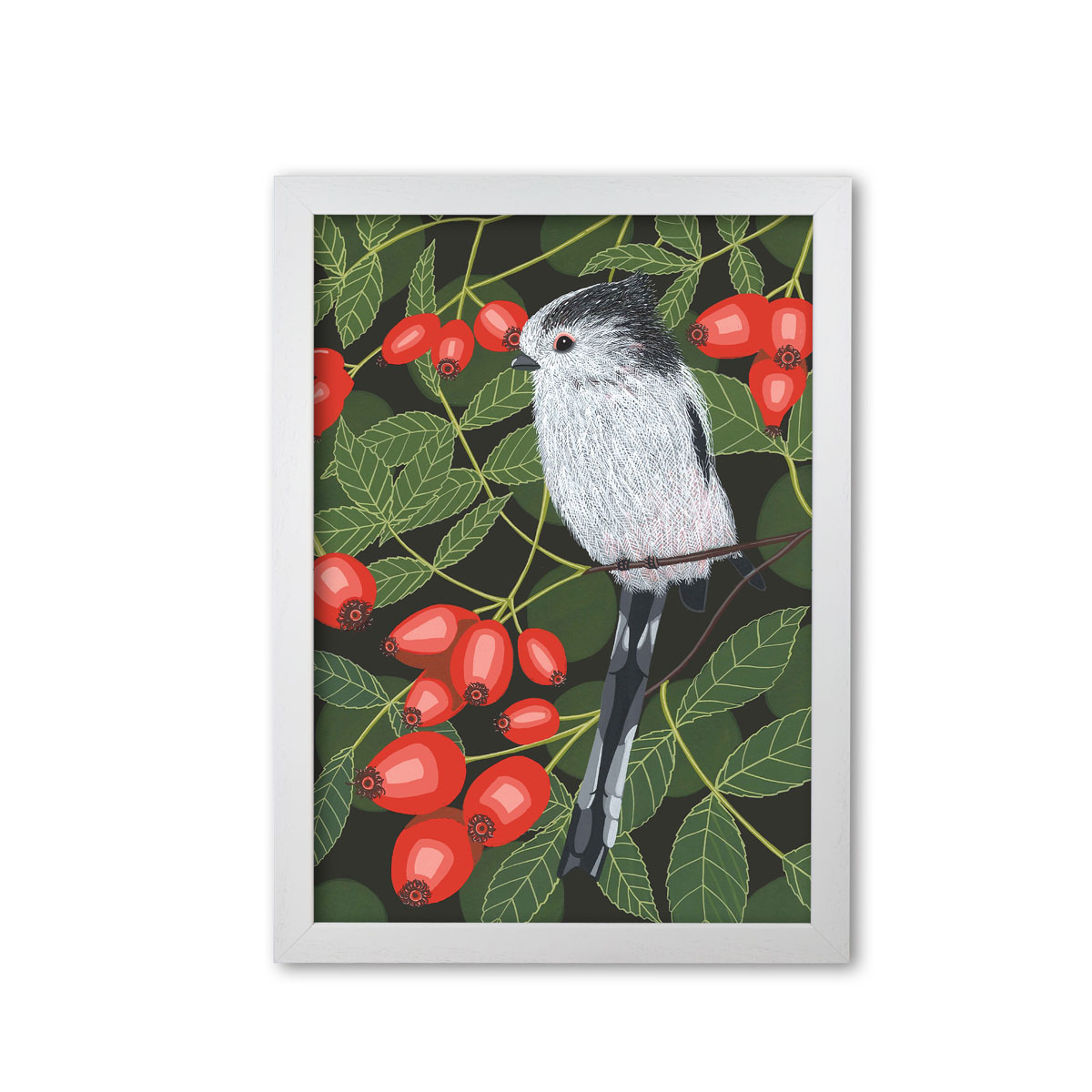 Long Tailed Tit Garden Bird Mounted And Framed Print