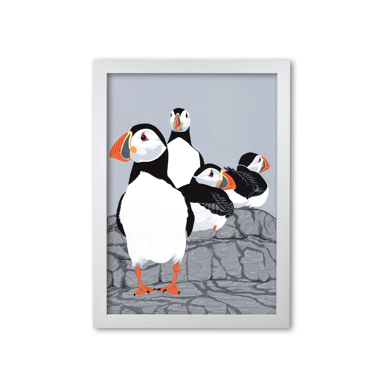 Puffinry Puffin Painted Art Print By Bird