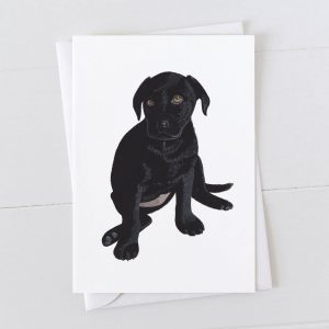 Black Labrador Puppy Greeting Card