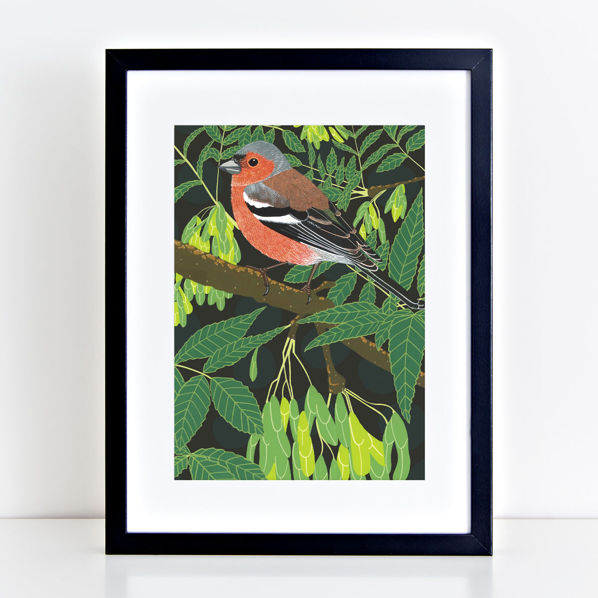 Chaffinch Garden Bird Mounted And Framed Print