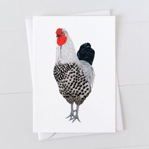 Crowey Cockerel Chicken Greeting Card
