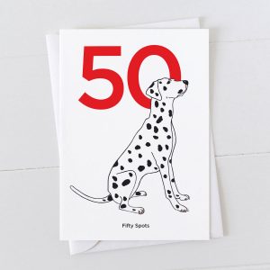Age Fifty Dalmatian Spot Greeting Card