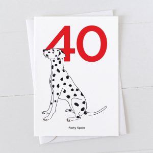 Age Forty Dalmatian Spot Greeting Card