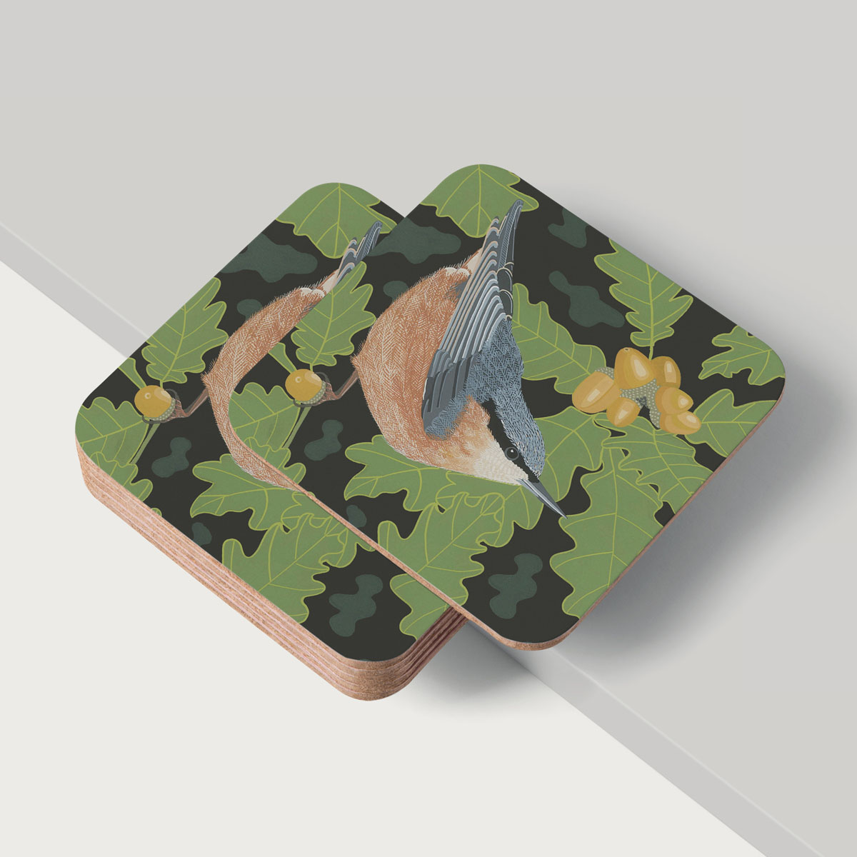 Nuthatch Bird Placemat And Coaster Tableware