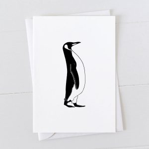 Penguin Pen And Ink Drawing Greeting Card
