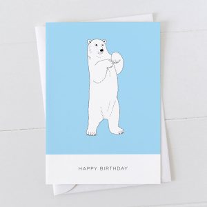 Polar Bear Happy Birthday Card