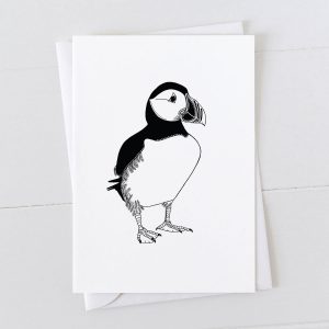 Puffin Pen And Ink Drawing Greeting Card