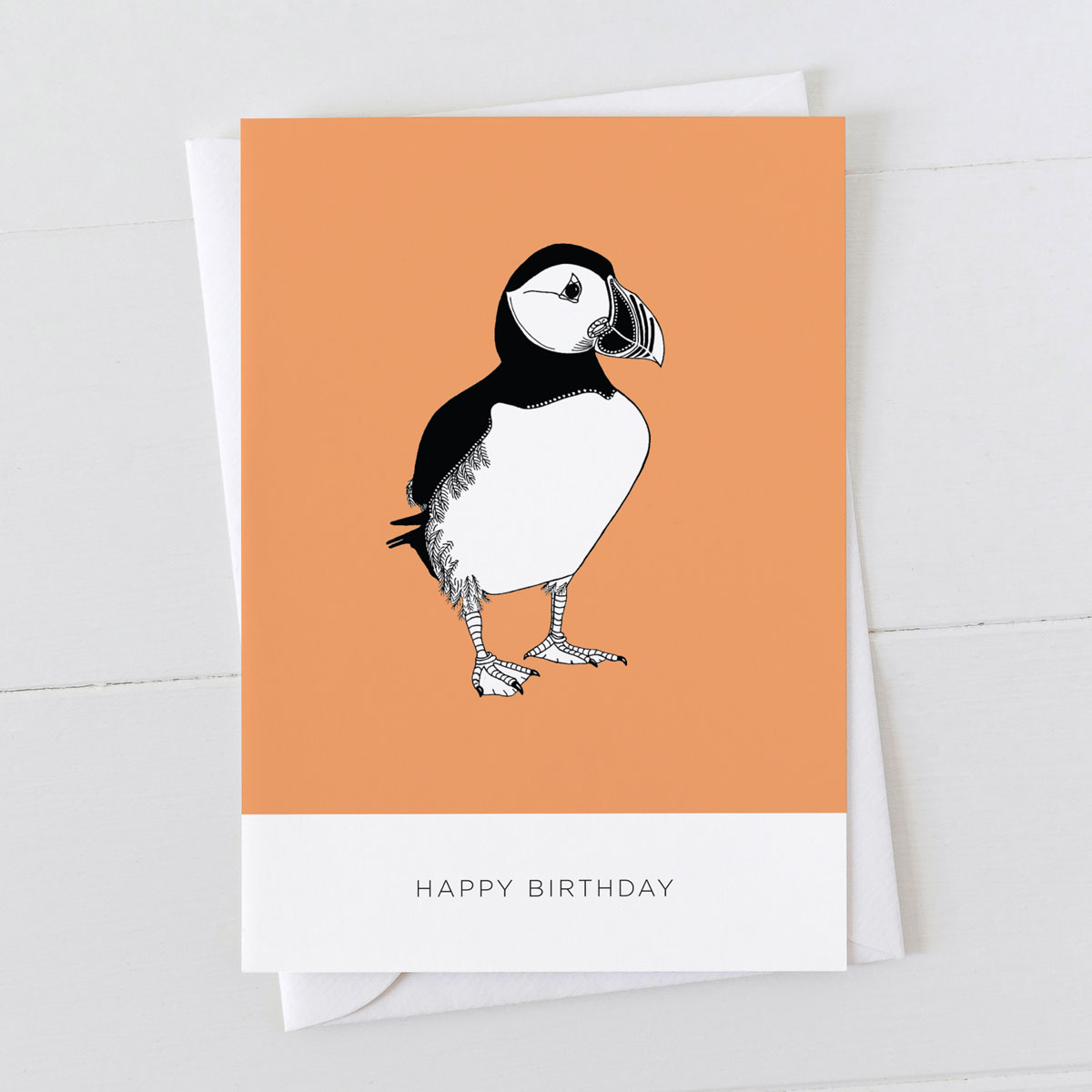 Puffin Bird Happy Birthday Card