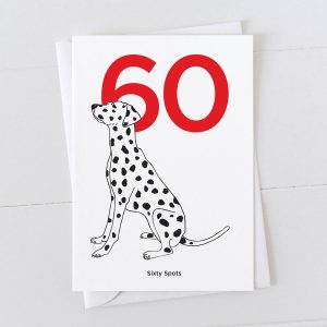 Age Sixty Dalmatian Spot Greeting Card