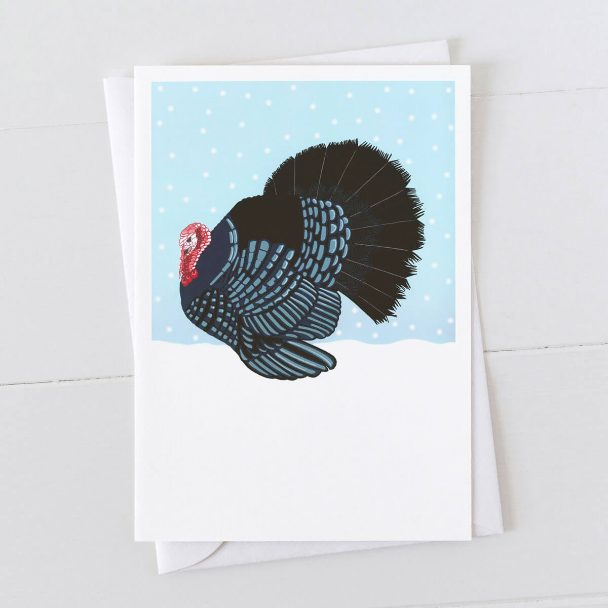Bronze Turkey Christmas Card