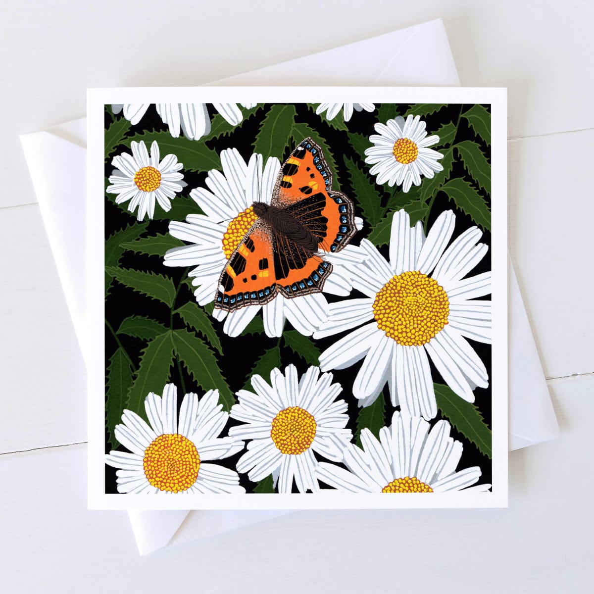 Tortoiseshell Butterfly Square Card